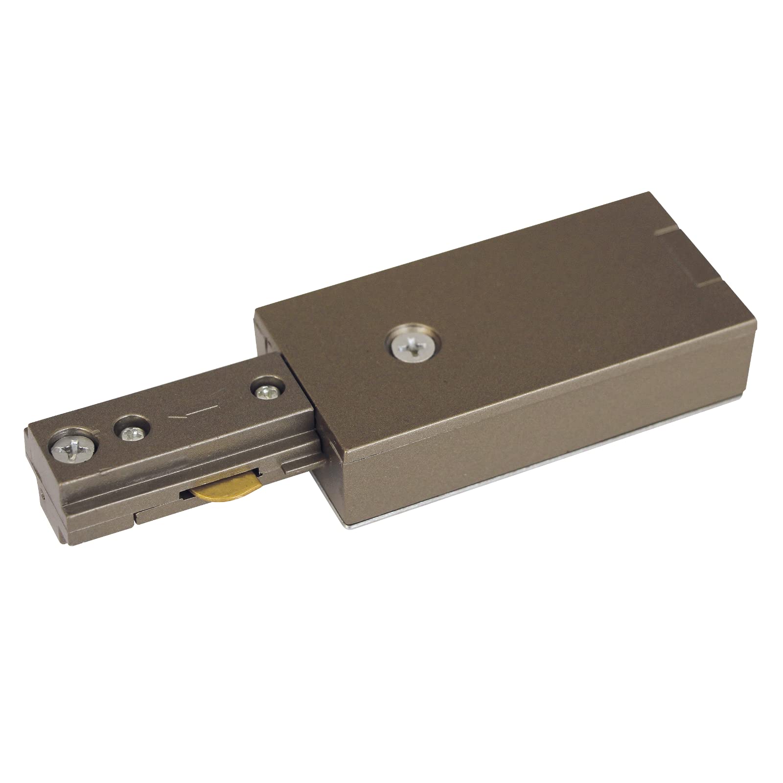 Single Circuit Track Power Feed in Satin Nickel