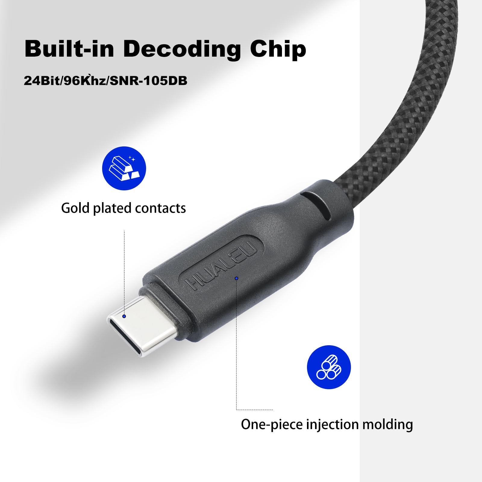 Audiokabel USB C auf XLR Stecker, USB C auf Mixer, XLR-Stecker, USB C 24 Bit/96 kHz digitales Audiokabel für Mischpulte, Lautsprecher, Leistungsverstärker, 1,8 m