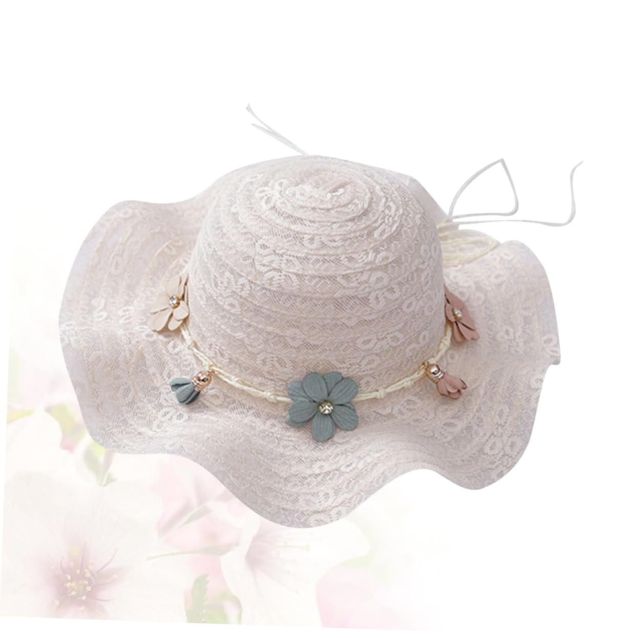 Holibanna Sombrero de ala Ancha Tarro de Almacenamiento de Monedas bebés Sombrero de bebé Concha Sombrero de Playa para Sombrero de Copa Sombrero para Bambú