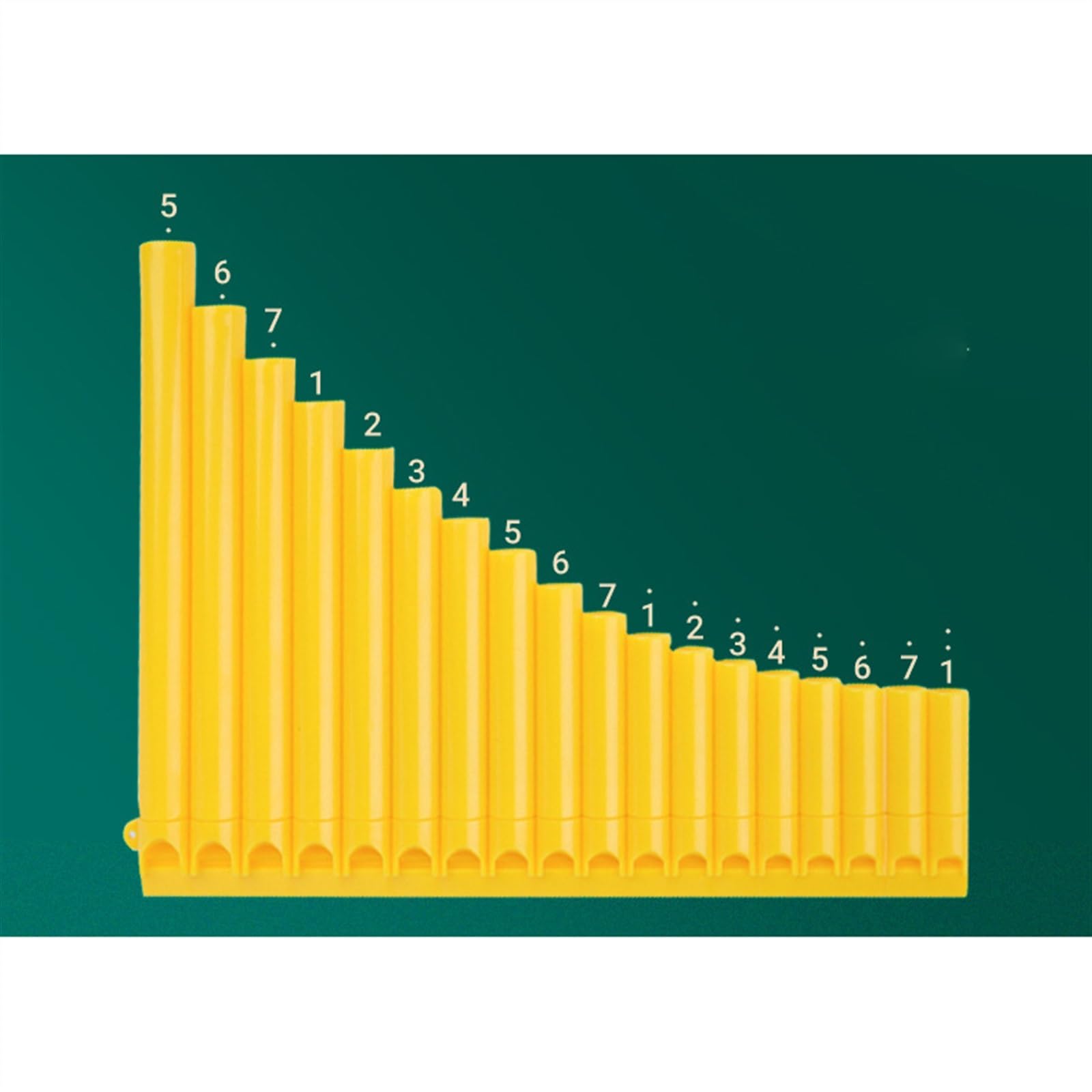 flauto di pan professionale Strumento Musicale Etnico Speciale Per Aula Didattica A 18 Tubi Per Principianti In Chiave C Gialla E Bianca (Color : Yellow)