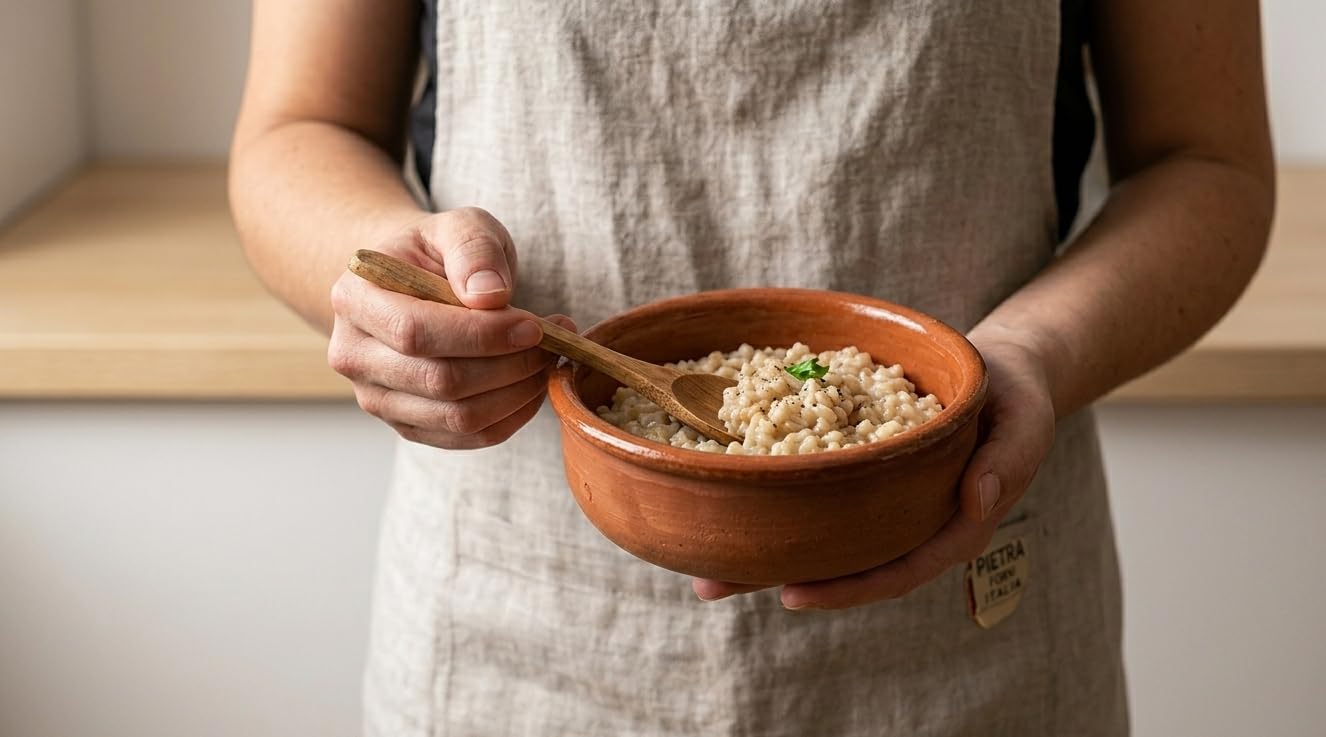 DETERMONDO 6 Tegamini in Terracotta da Forno 15 cm Cocotte Monoporzione Artigianali Ciotole in Coccio per Lasagne Fusilli e Zuppe, Terrine Ideali per Forno e Tavola Made in Italy