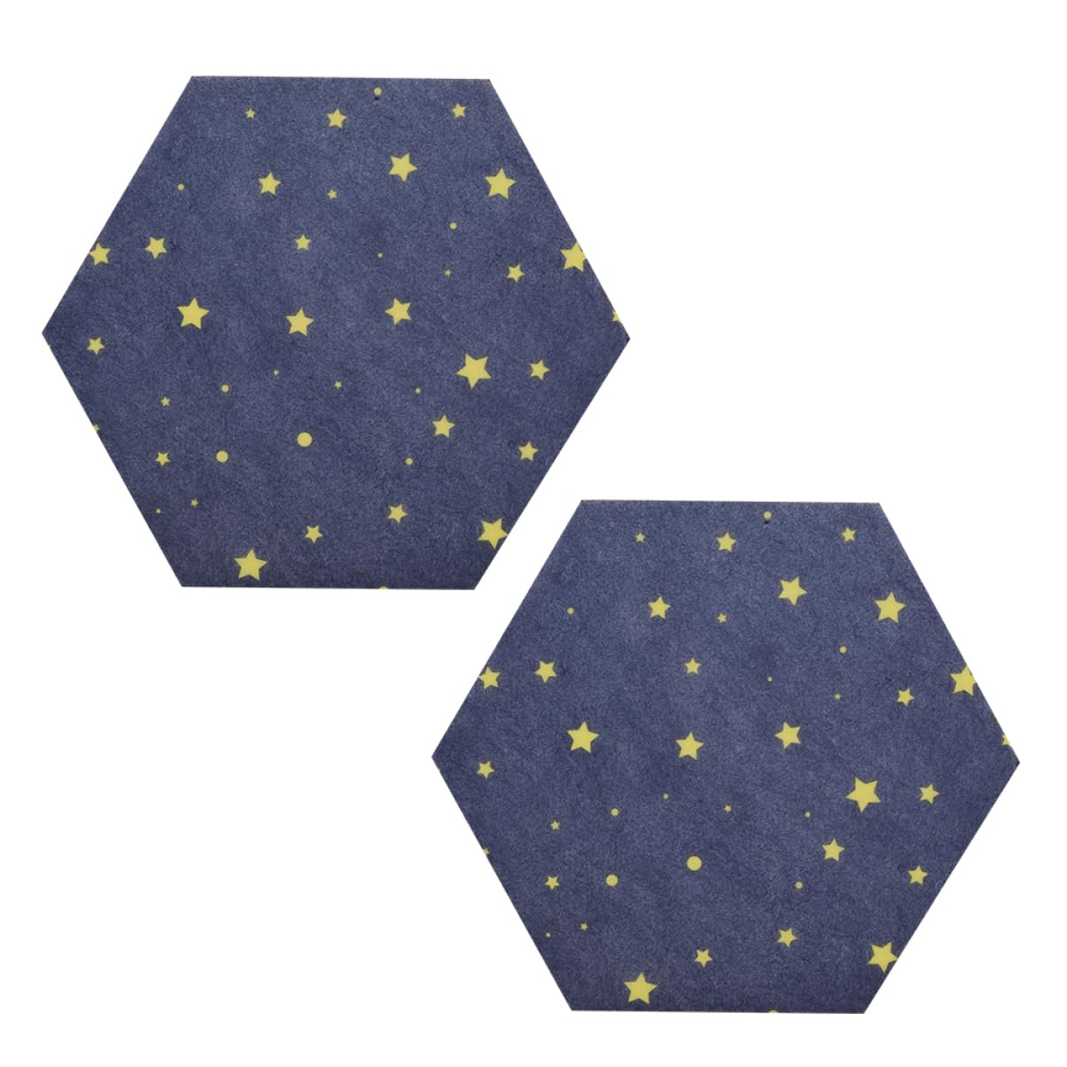 VILLCASE 2pcs Hexagon Felt Bulletin Board Wall Sticker DIY Message Board Decor for Home Bedroom and Office Easy to Install Design