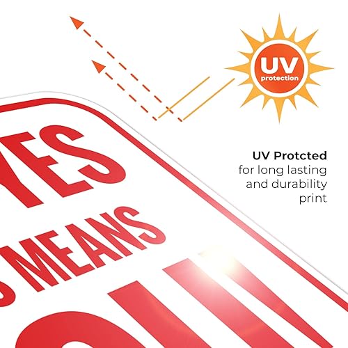 Miniatura 7 de Letrero con texto en inglés And Yes This Means You, 12 x 12 pulgadas, libre de óxido, aluminio 040, resistente a la decoloración, fabricado en