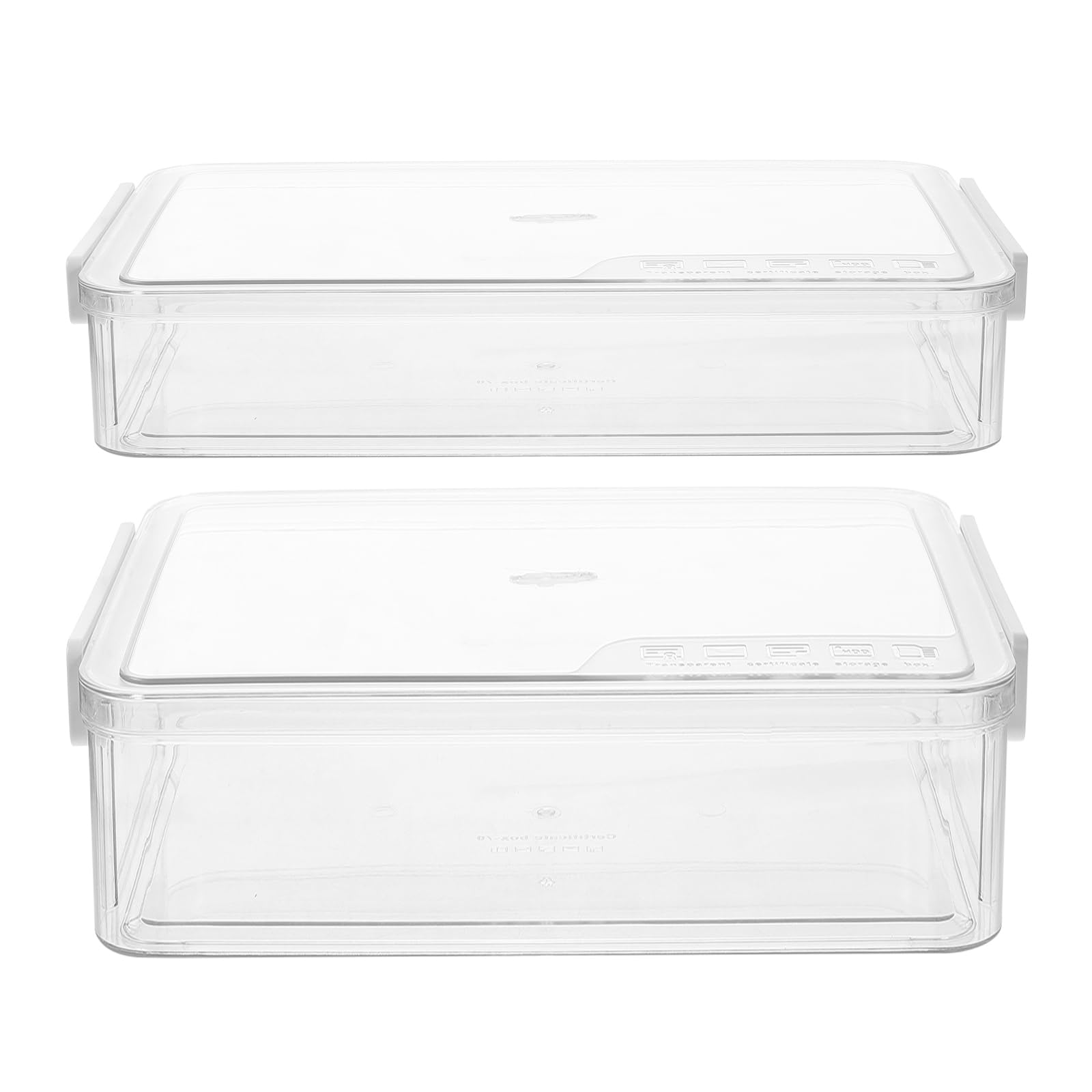 Scatola Porta Documenti Trasparente in Plastica Coperchio, Organizer Portatile Impilabile per Ufficio e Casa, Custodia per Archiviazione File Cartacei e Documenti Importanti, Set