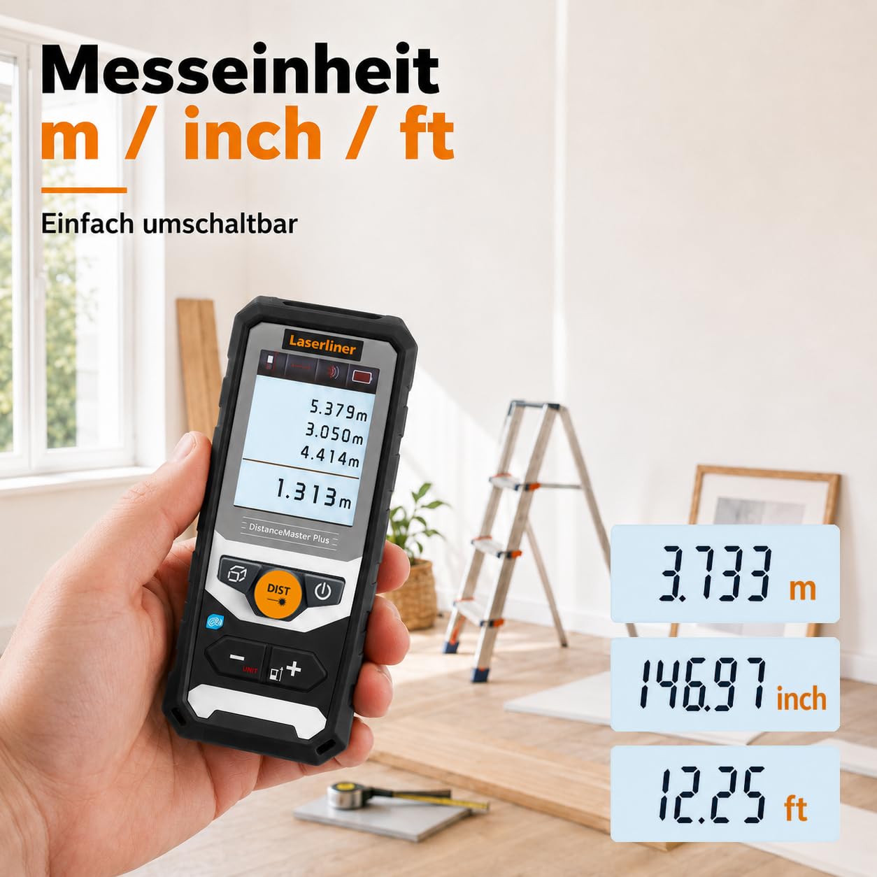Laserliner Télémètre laser Lithium DistanceMaster Plus 80 EcoLine - Electroportatif et machine