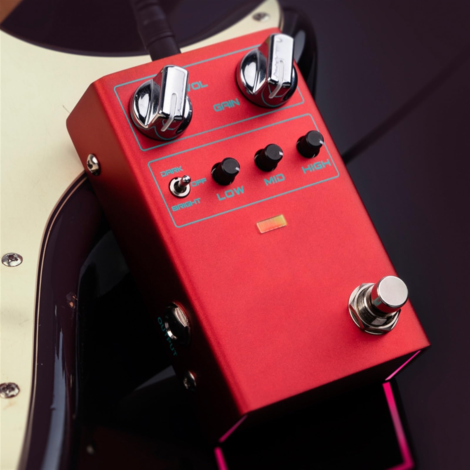 modulacyjny pedał gitarowy Pedał Zniekształceń O Wysokim Wzmocnieniu Metalowy Pedał Efektów Do Gitary Elektrycznej Akcesoria Do Gitar