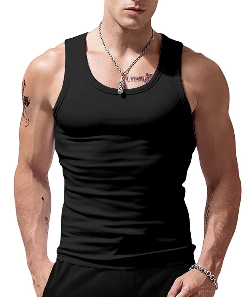 Viisendy Pro Men's Stringer Tank Tops Cotton Vest Sleeveless Gym Workout Bodybuilding Fitness Muscle T Shirts