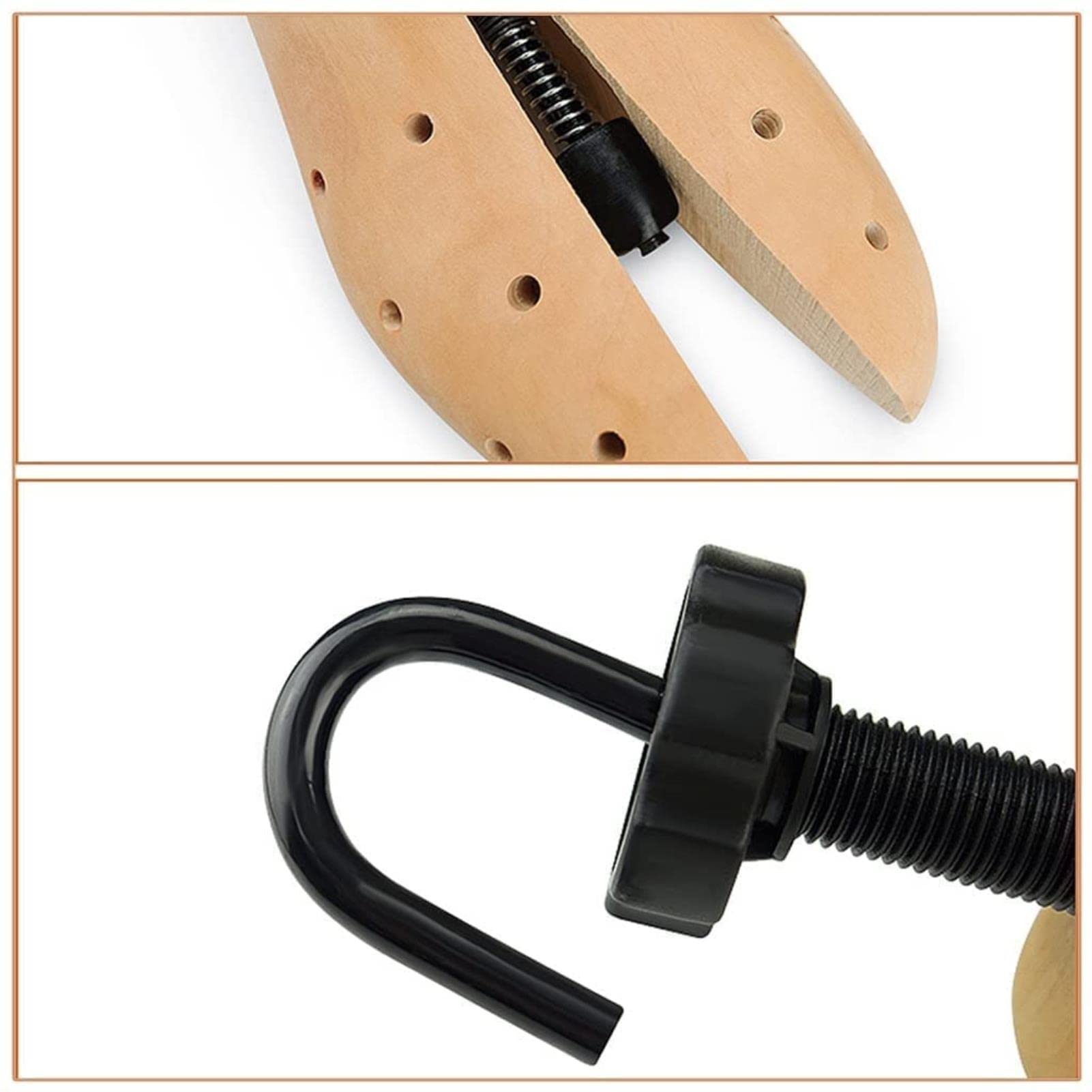 SCIBOR Professioneller Schuhspanner, Schuhspanner, 4-Wege-Schuhspanner, Spanner für Sportschuhe und Lederschuhe (Farbe: Natur, Größe: US-Größe (5–8,5)) (Natur, US-Größe (8)