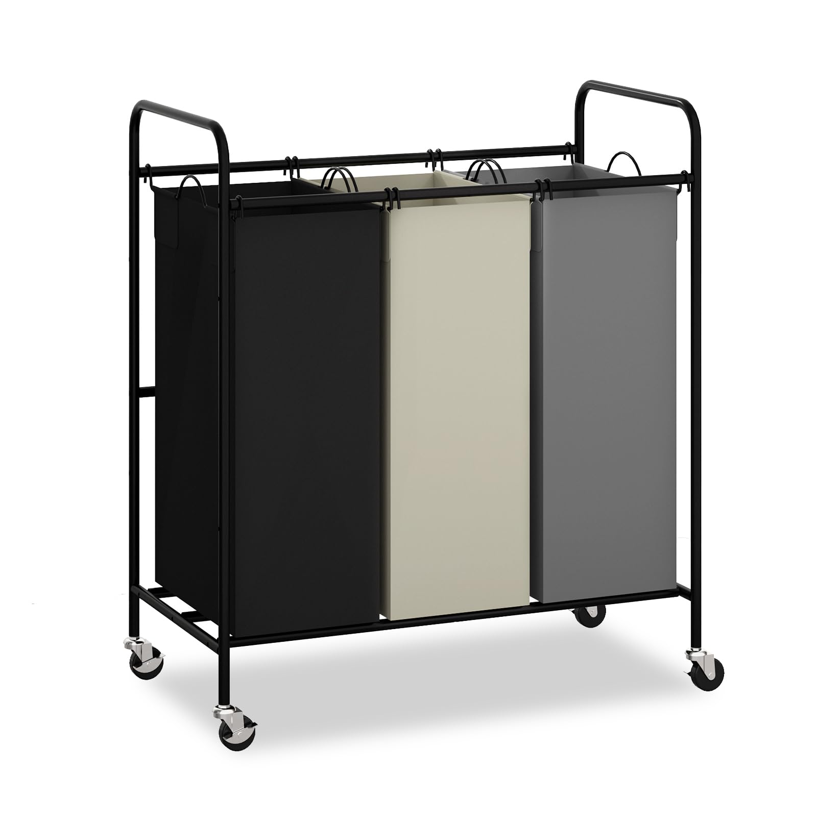 Laundry Sorter 2 Section Rolling Laundry Basket Large Clothes Separator 3 section Laundry Hamper Sorter Dirty Laundry Basket
