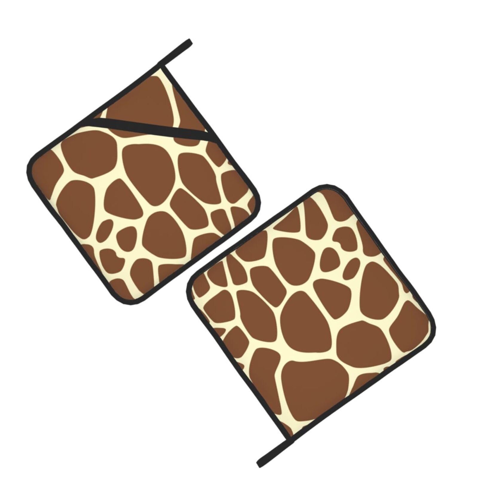 Wild Animal Giraffe Pattern Printed Oven Pot Holders Set of 2 Pcs Heat Resistant Kitchen Microwave Potholders for Cooking Baking Grilling