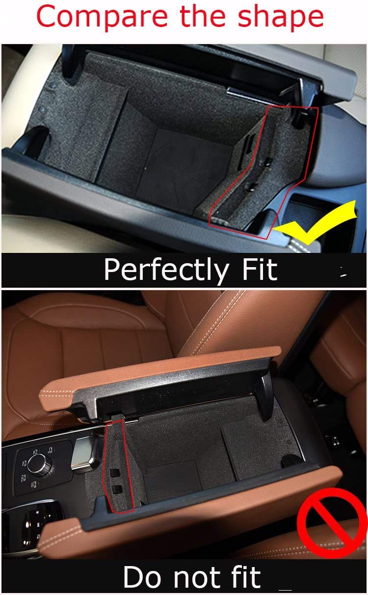 Aufbewahrungsbox Für Mercedes ML/GL/GLE/GLS (2012–2018) – Schwarz, Für Mittelkonsole & Armlehne