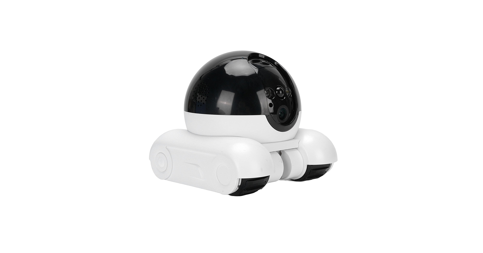 Camera Robot On Wheels Pet Robot Camera On Wheels, WiFi 1080P Indoor Movable Cameras, Double Direction Rotating Video Recording, Mobile APP Remote Control, Two Way Talk (Without Memory Card 200W Rolling Camera
