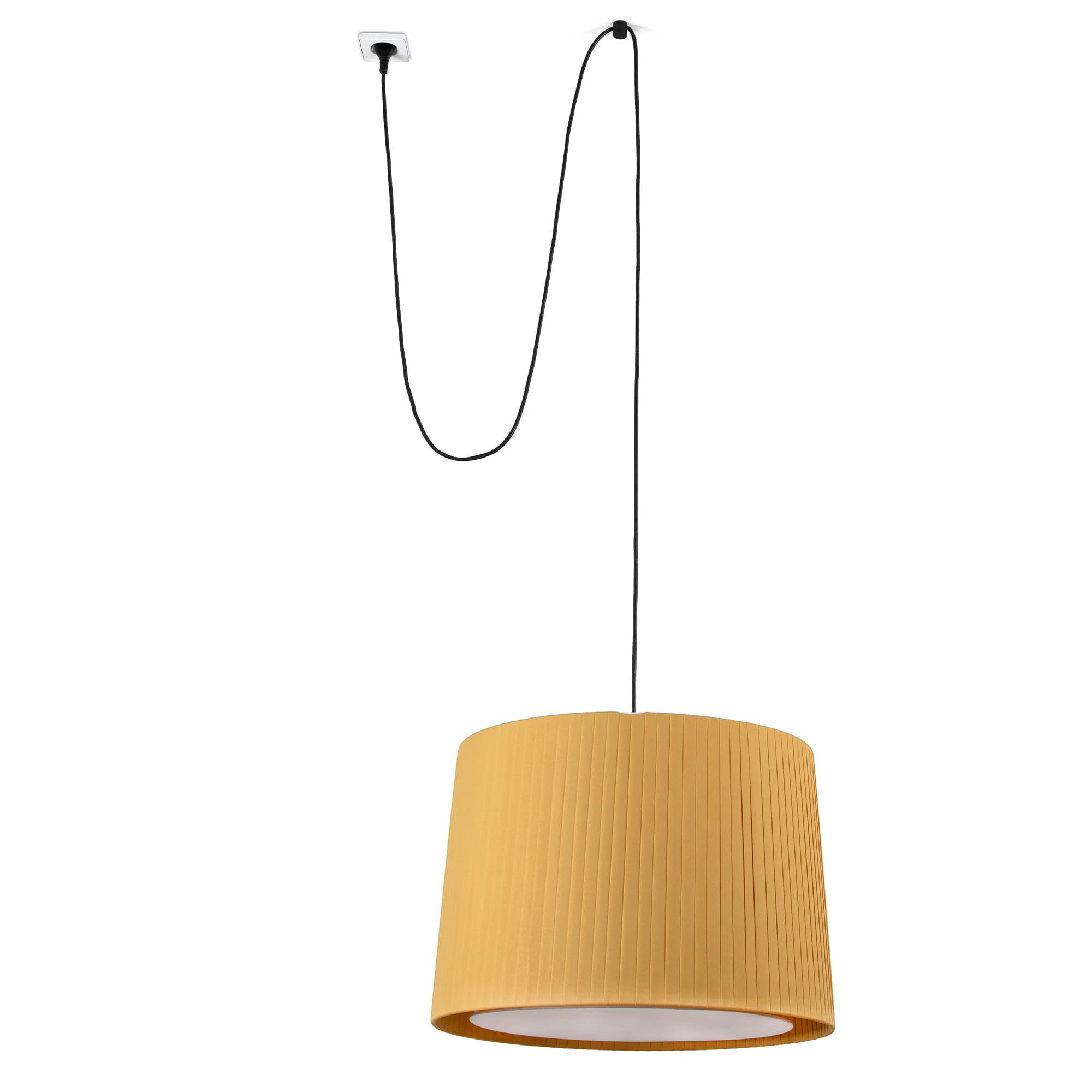 Suspension SAMBA Faro Barcelona 68604-45 luminaire jaune et noir avec prise de coin lecture