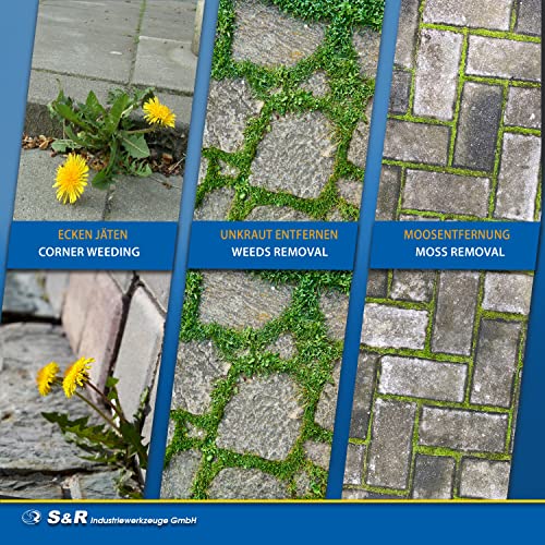 S&R Kegelbürste, Unkrautbürste 200 mm x 25,4 mm, Nylon-Borsten, Nylonbürste, schonende Wildkrautbürste für Rasentrimmer, Motorsense, Freischneider gegen Unkraut, Moos, Verunreinigungen