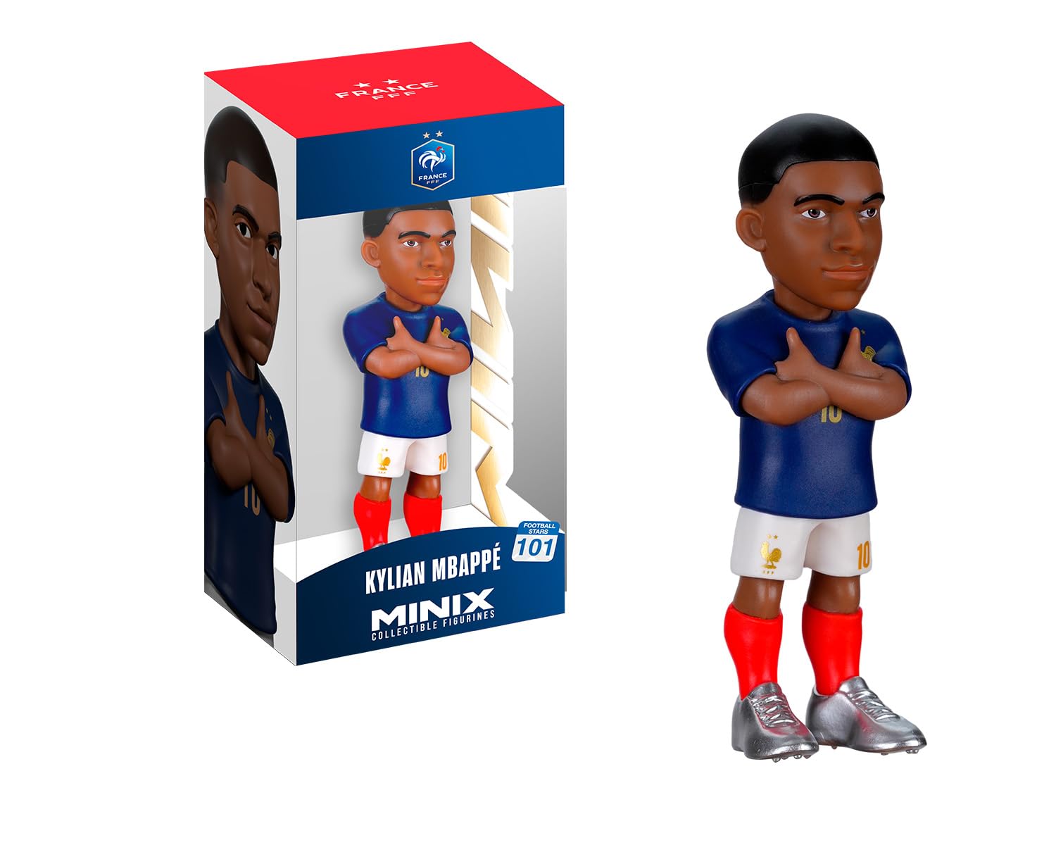 MINIX - Football Stars - World Cup #101 - France - Mbappé - Collectible Figure 12 cm