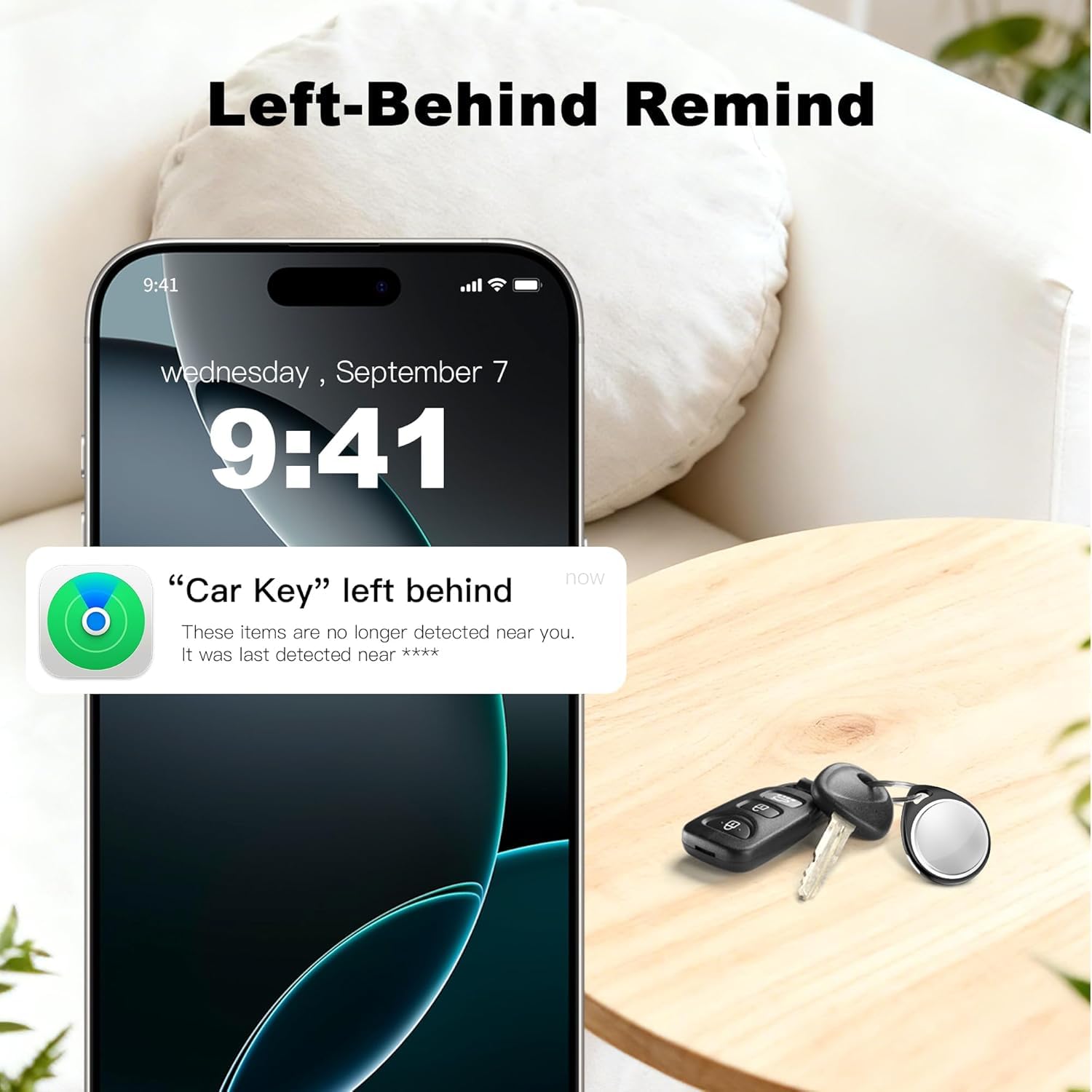 Confezione da 4 targhette tracker [certificato Apple MFi] Bluetooth Air Tracker Coppia con Apple Find My (solo iOS) Smart Tracking Tag Chiavi Trova oggetti Localizzatore in tutto il mondo per animali