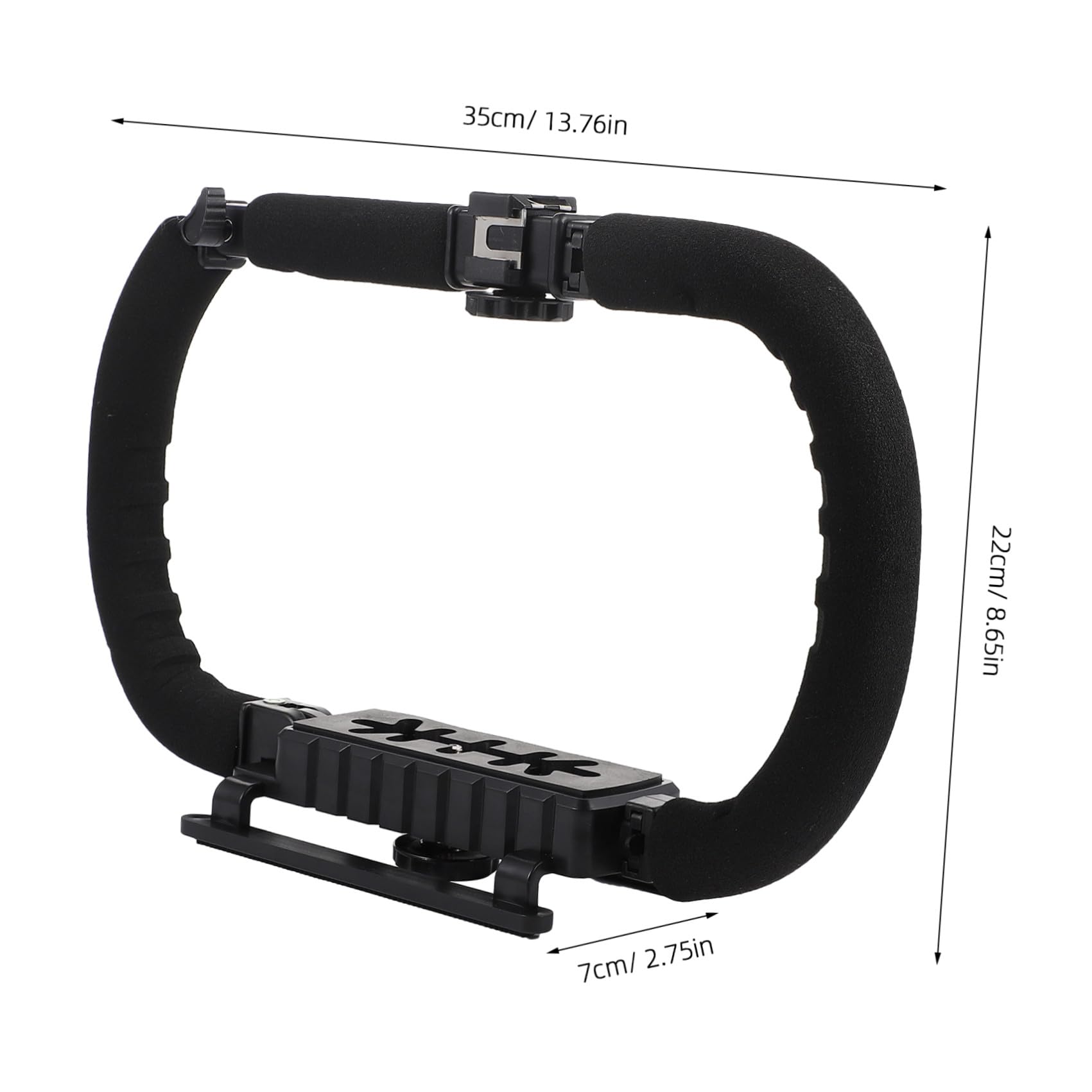 IMIKEYA Stabilizzatore per fotocamera DSLR Portatile Manico Antiscivolo e Foro a Vite 1/4 Supporto per Telefono e Videocamera Compatibile Fotocamere Sportive e Registrazione Professionale