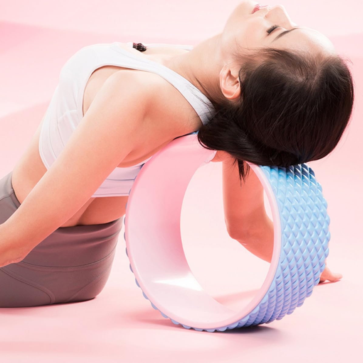 Rueda de Yoga y Pilates Azul Tpe para Masaje de Espalda