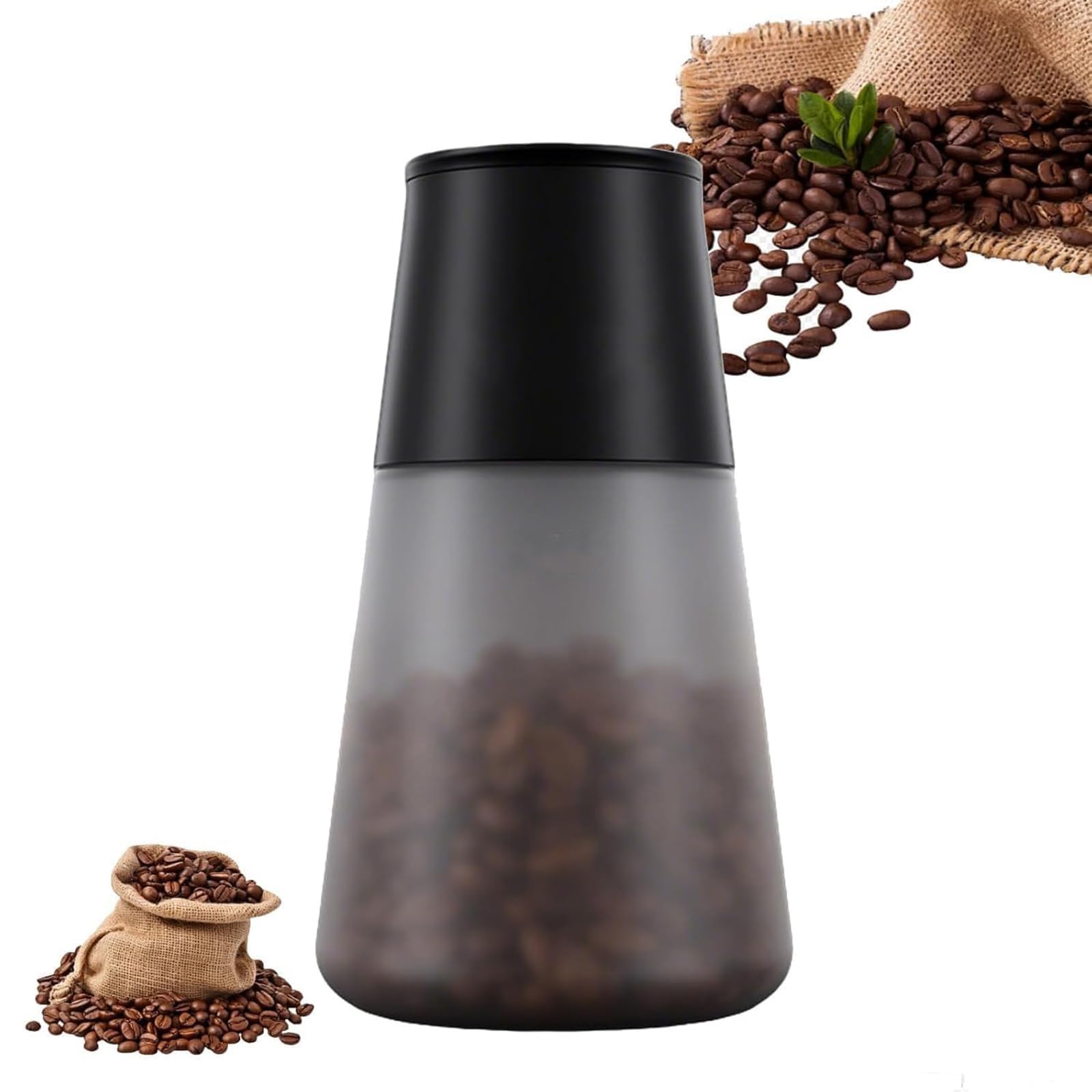 650ml Vakuum Kaffeebohnen Vorratsbehälter, Kaffeedose mit Digitalanzeige, Temperatur- und Feuchtigkeitserkennung, Timer Aufzeichnung für Bohnen, Tee und Nüsse