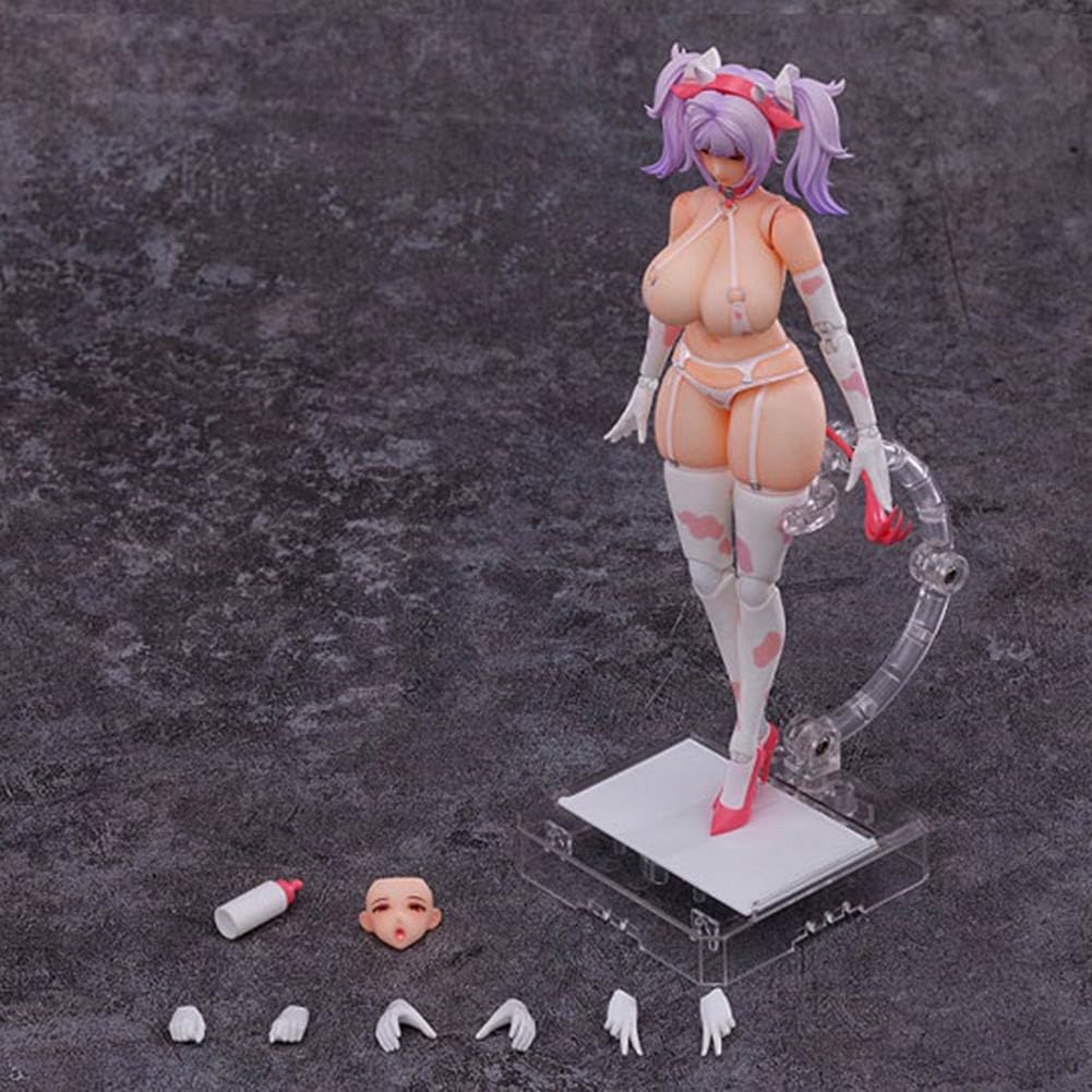 Figura de niña de vaca de anime, figura de pintura original, 16 cm