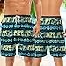 Sasquatch Men's Quick Dry - Hibiscus Palm Hawaiian Shorts for Men - Beach Shorts Swim Trunks Set 14 (TND-LN-14) Size 2XL