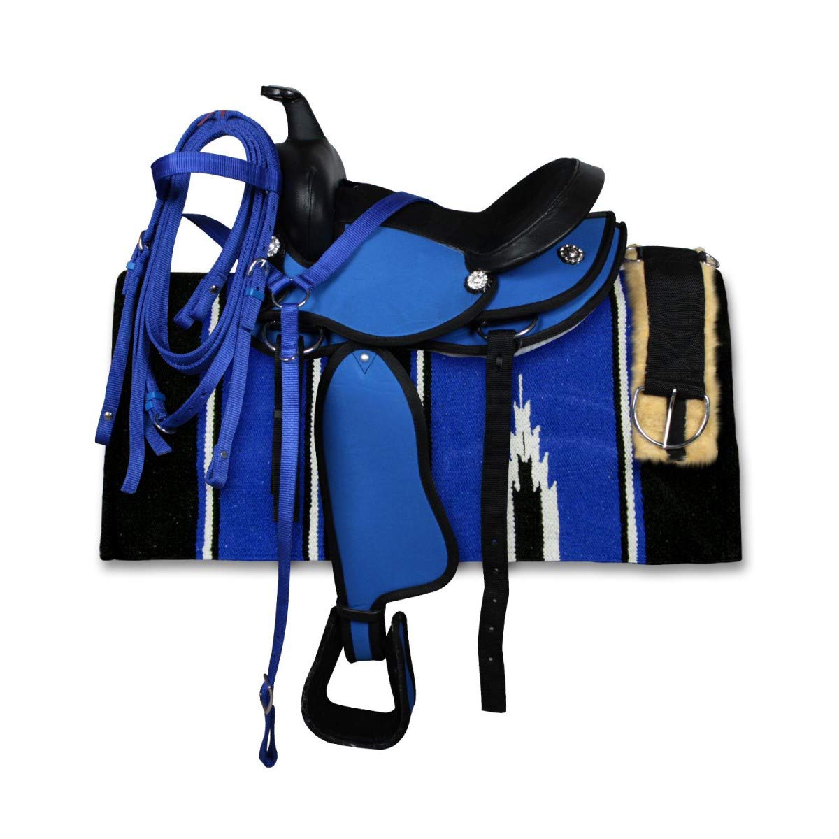 Silver Star Sella Pony Sintetica 12" Royal Blu 12” = 30,5 cm