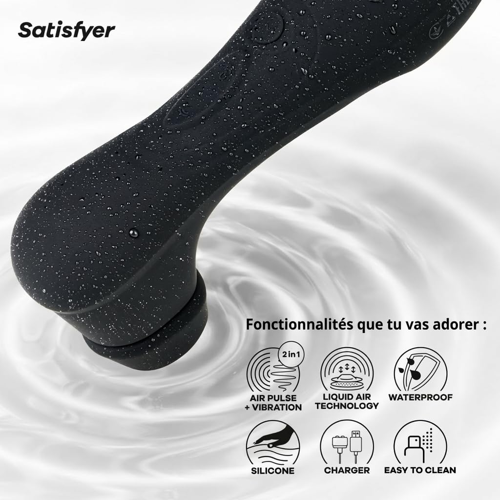Vibromasseur Satisfyer Pro 2 Generation 3 avec Connect App | Technologie Liquid-Air | Puissant et silencieux | Vibromasseur à ondes de pression avec vibrations | Sex-toy pour femme | Dildo