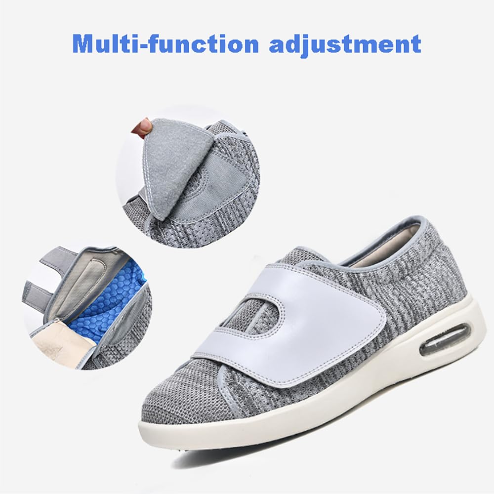 Diabetiker Schuhe Sommer Orthopädische Schuhe Herren Damen Walkingschuhe Extra Weit Mit Klettverschluss Schuhe Nahtloser Ultraleicht Gesundheitsschuhe Für Senioren Geschwollene Füße