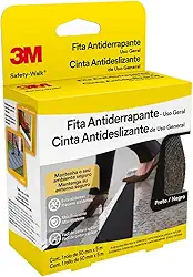 3M, Fita Antiderrapante, Preta, 50 mm x 5 Metros - 1 Unidade