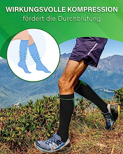 Kompressionsstrümpfe Zebrax 2er Set für Damen und Herren Größe 35-47