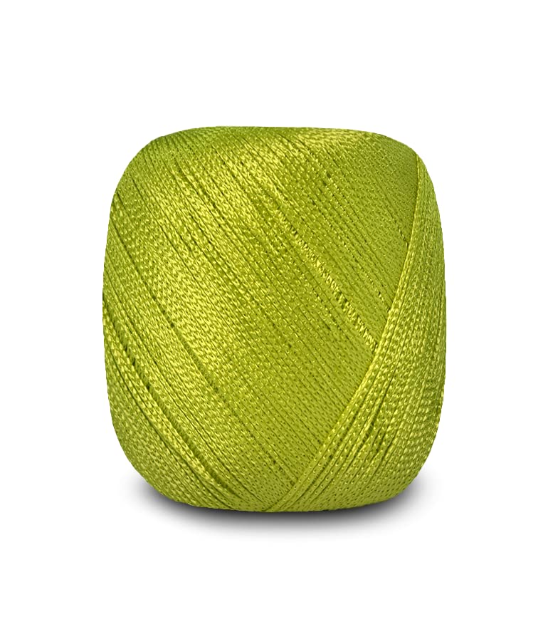 Image of CIRCULO Encanto Slim Yarn 100% Viscose - Luxury & Shine - Sport Weight Yarn - 262 yds, 3.52 oz - Color 5564 - Firefly