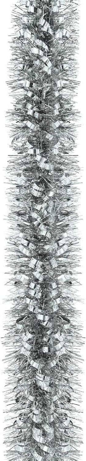 DERANQIIUA Christmas Garland with Lights, Flowers and Balls, Christmas Garland for Christmas Decorations at Home, Outdoors, Indoors, Fireplace, Stairs,1.5 M (1)