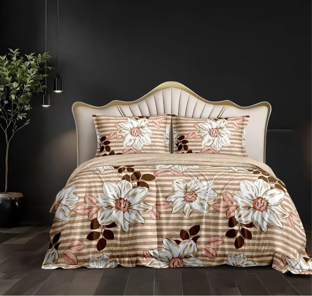 DECOMIZER AquaDamasFlower Bed Sheet Set - Soft Cotton -12 DECOMIZER AquaDamasFlower Bed Sheet Set - Soft Cotton -12