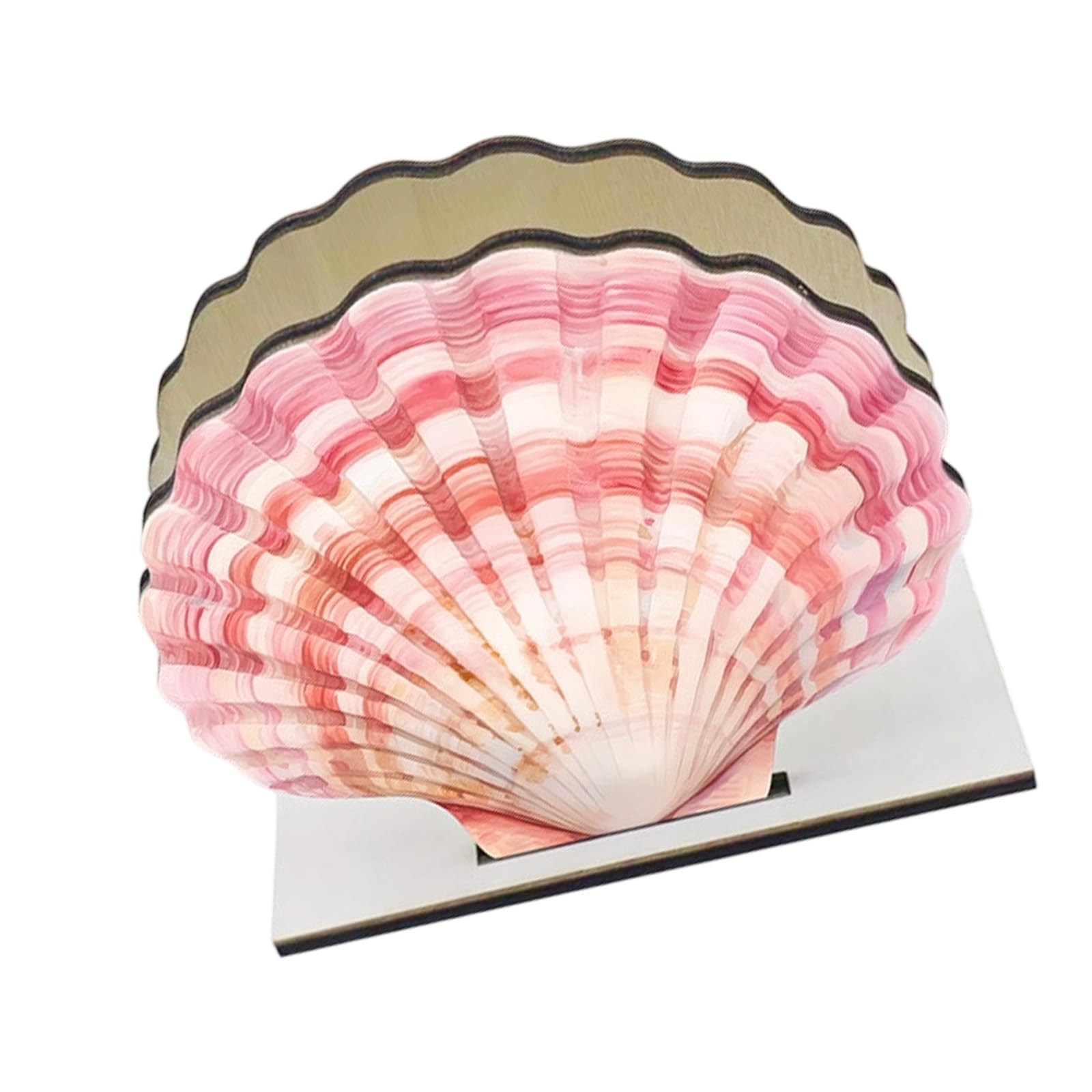 our fave Wooden Napkin Storage Stand Designed with Nauticals Lighthouse Shell and Starfishes Theme Wooden Napkin Holder