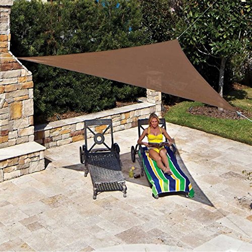Coolaroo Shade Sail, Triangle Ready To Hang Shade Sail, 11'10", Mocha #TOP1