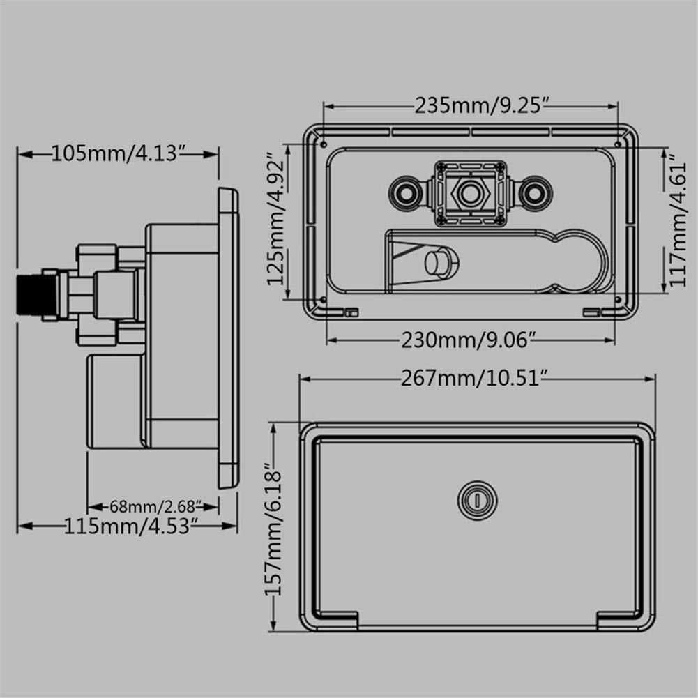 Box Doccia Esterno Interruttore, Kit Box Doccia per Camper Con Serratura, Doccia Rubinetto Tubo Doccia a Parete Kit Tubo Doccia in Metallo Doccia Esterna per Camper per Barche Marine Caravan