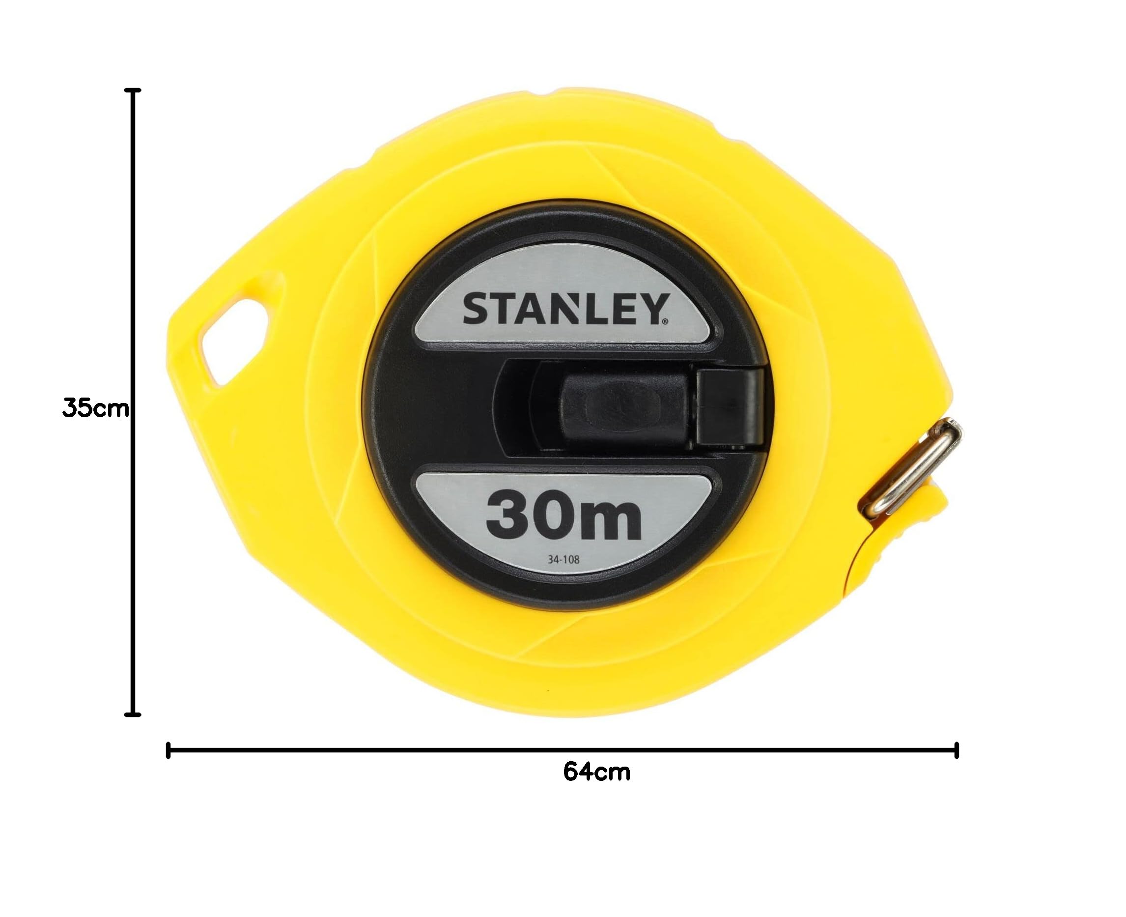 STANLEY Skuteczny Taśma długa 30m x 9,5mm cerrada acero dla profesjonalistów i majsterkowiczów do codziennego użytku 30m 9,5mm