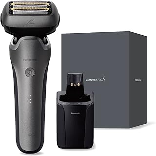 パナソニック メンズ シェーバー ラムダッシュ PRO 5枚刃 電動 髭剃り ラムダッシュAI⁺ 全自動洗浄充電器 ES-L571U-S チタンシルバー
