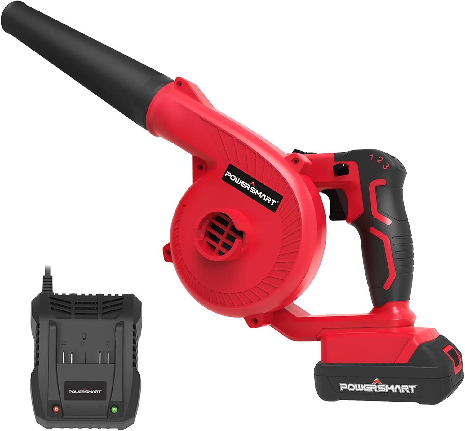 Cordless Leaf Blower - PowerSmart 20V Small Leaf Blower & Vacuum, 100CFM 140MPH Air Blower for Car, Computer Cleaning : Garden & Outdoor