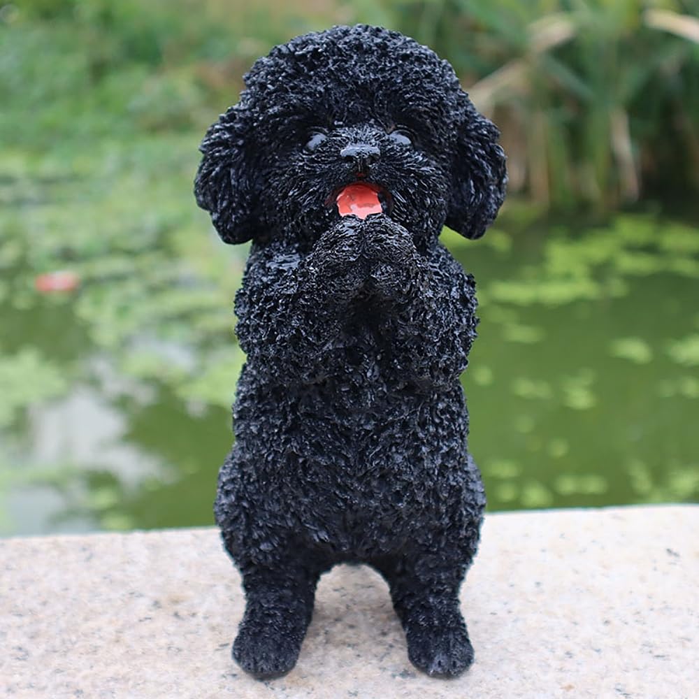 Amazon.co.jp: 犬の置物 ビションフリーゼ レジン製 ガーデン