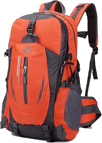 Mochila de senderismo de 35 L, impermeable, ligera, mochila de senderismo al aire libre, mochilas de viaje para hombres y mujeres, Rojo -, Mochilas