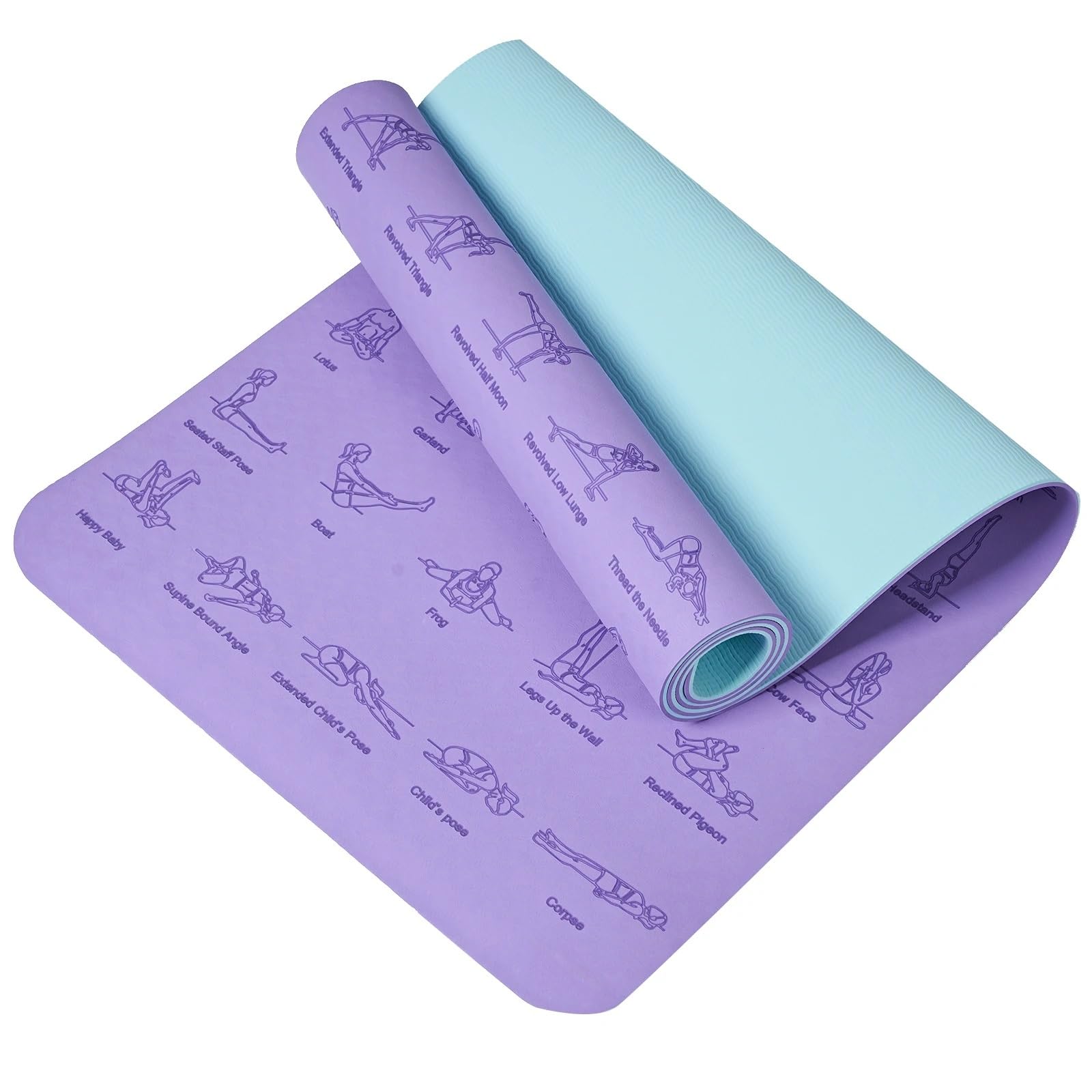 Yogamatte Yogamatte 183 cm * 61 0,6 Tpe Fitness for Männer und Frauen rutschfeste Übung 1 Stück