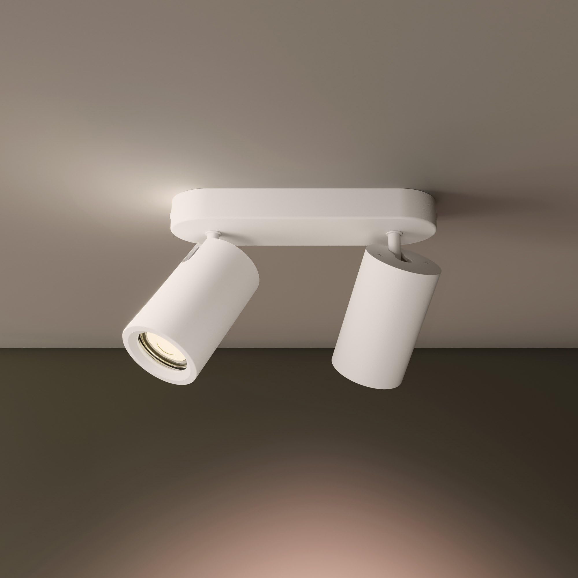 Ledvion - Ceiling Spotlight LED White 2 Lights, Rectangular, tiltable, GU10 Socket, IP20, Amature - Image 3