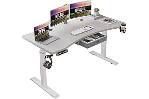bilbil Electric Standing Desk, 63x30 Inches Home Office Desk