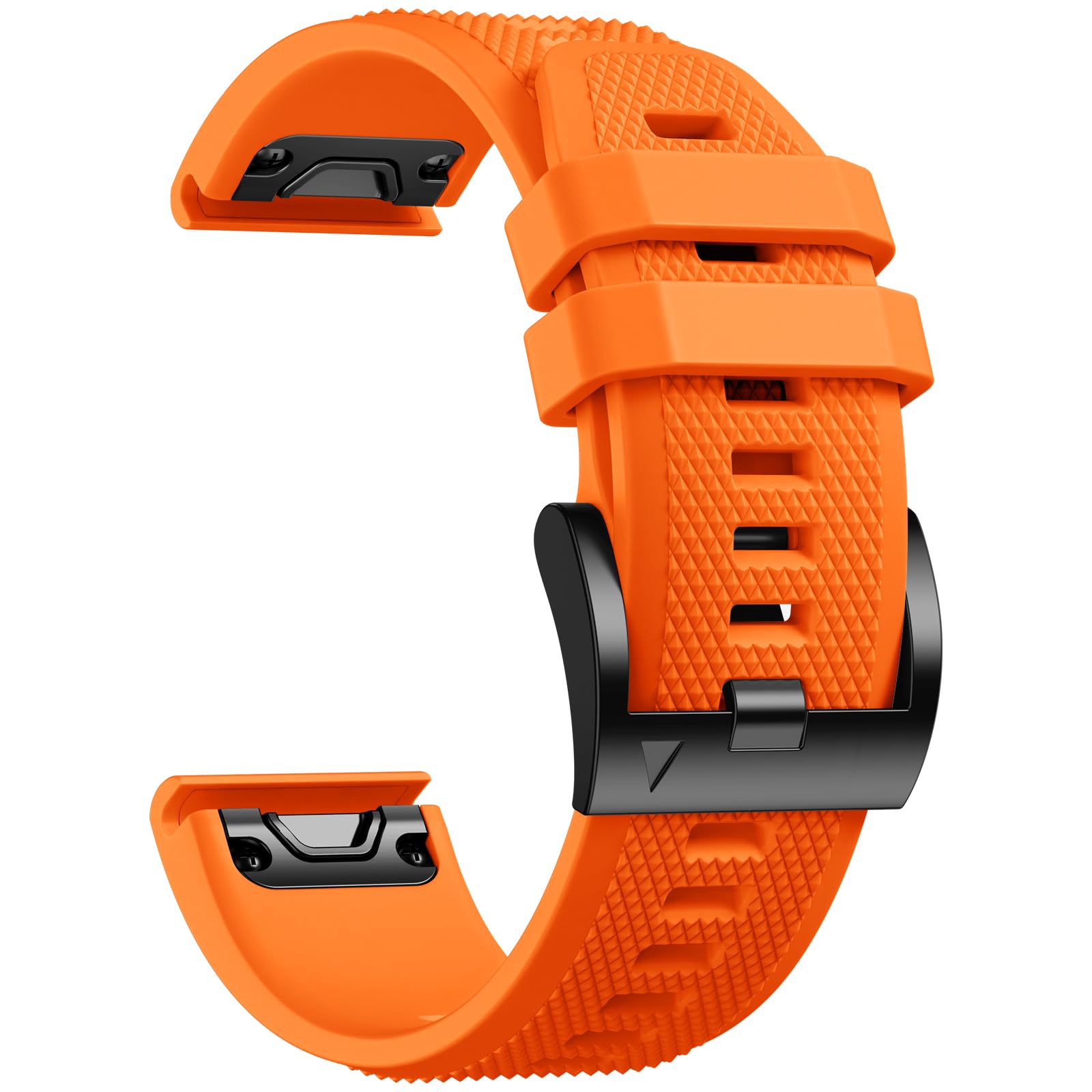 Laffav Compatible with Garmin Fenix 7X Strap - 26mm QuickFit Strap for Fenix 6X Fenix 6X Pro Fenix 7X Pro Fenix 7X Fenix 8 51mm Straps - Sport Silicone Band for Epix Pro Gen 2 Fenix 5X Fenix 3, Orange