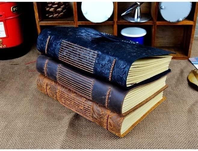 NIUBB ヴィンテージ ハンドメイド レザー ダイアリー ノート スケッチ