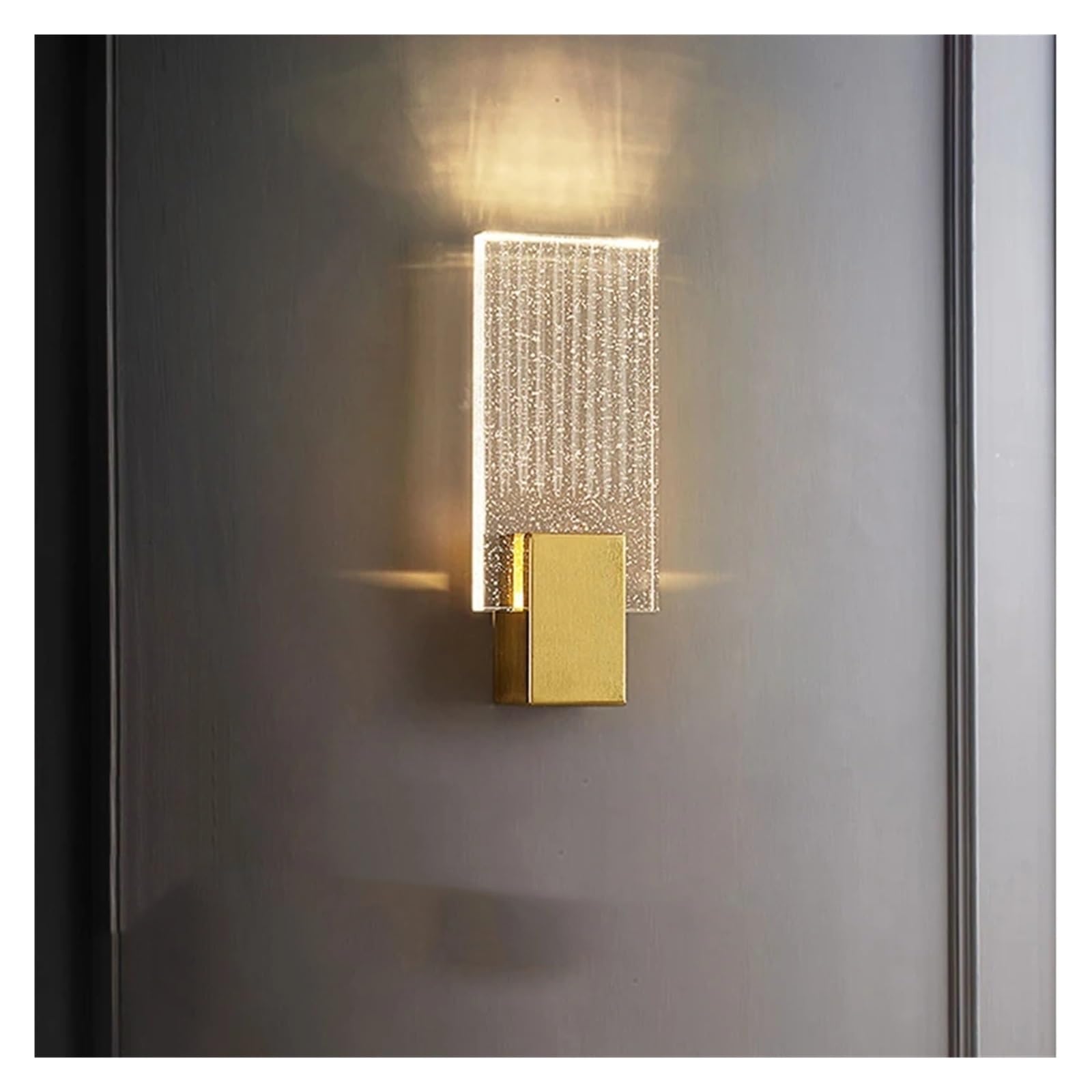 JYBNBBE Crystal Wall Sconce Compatible with Bedroom, Living Room, Balcony and Hallway Decoration Copper LED Wall Sconce Light Fixture 96-240V,Chandelier Lighting,H420xW150mm