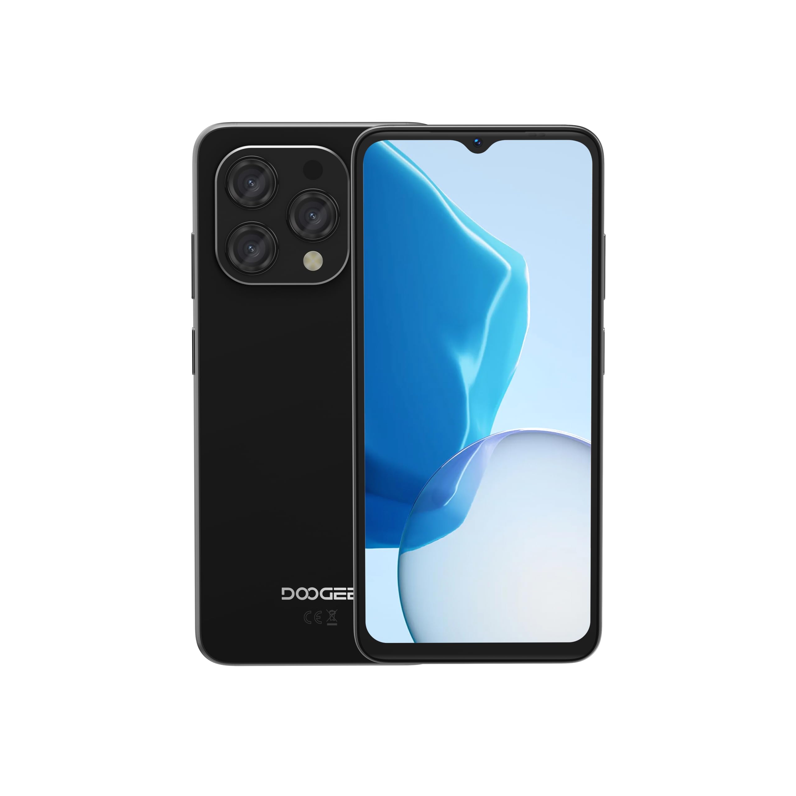 DOOGEE N55 Pro Smartphone Android 14, 6.56 Pollici HD+90Hz, 16GB RAM+256GB ROM/Espandibile 1TB, Octa-Core, 13MP+8MP Fotocamere, 5150mAh, 4G Telefono Cellulare Dual SIM, Face ID, GPS, OTG, Nero