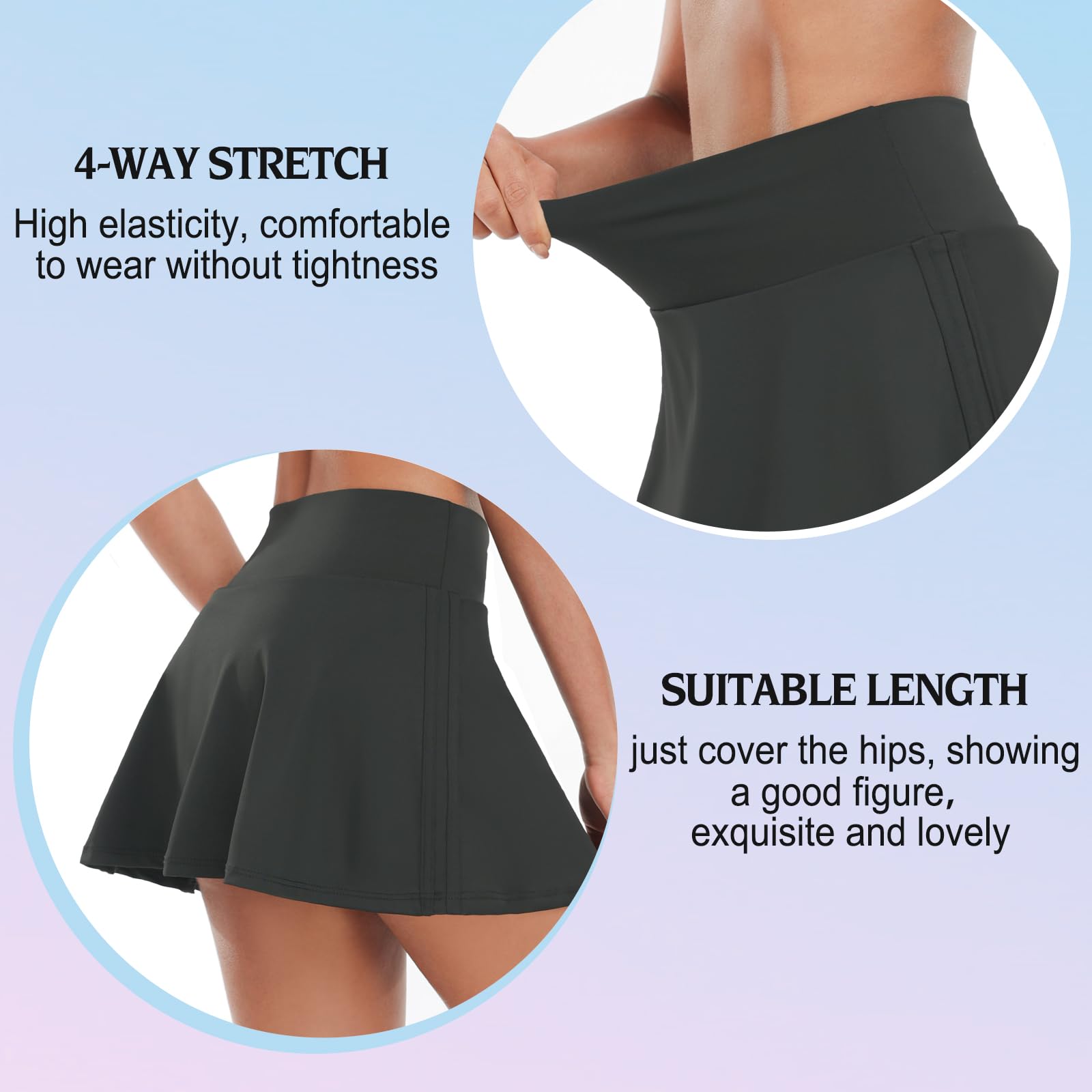 NEW YOUNG Leggings capri con bolsillos para mujer, de cintura alta, para entrenamiento, control de abdomen, pantalones de yoga