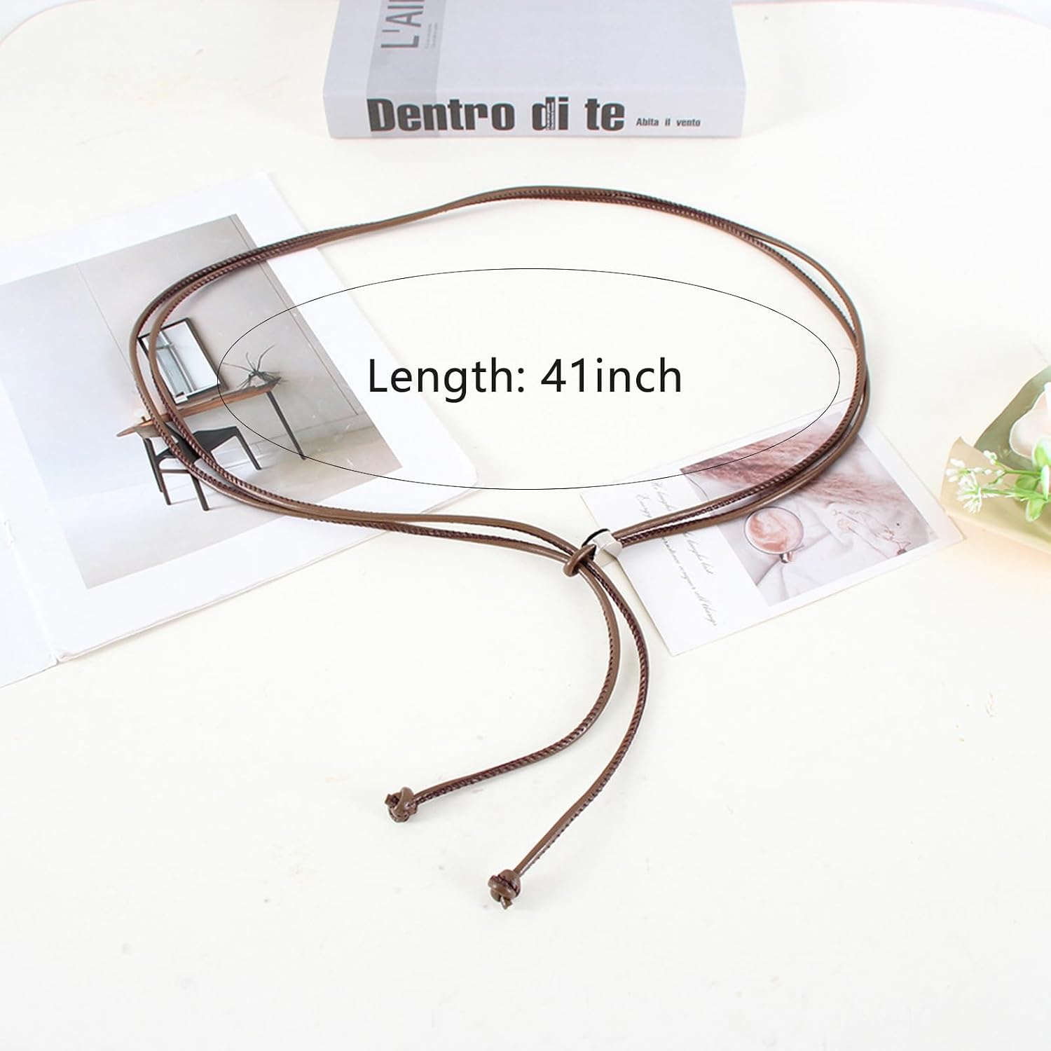 Fall Dresses Belt for Women Thin Belts Rope Tie Belt Faux Leather Waist Dress Belts Renaissance Accessories Jewelry
